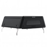Alu-Cab  Explorer Canopy with Tread Plate finish, for the  2026+ Toyota Hilux Double Cab, on a white background