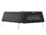 Alu-Cab Explorer Canopy, with a smooth finish for the Toyota Hilux 2026+ Extra Cab on a white background.