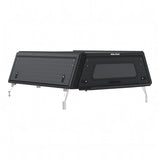 Alu-Cab Explorer Canopy, with a tread plate finish for the Toyota Hilux 2026+ Extra Cab on a white background.