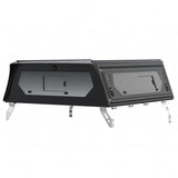 camp4x4.co.za Alu-Cab Contour Canopy for Toyota Hilux with black powder-coated aluminium and side windows