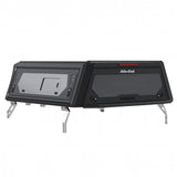 camp4x4.co.za Alu-Cab Contour Canopy in black powder-coated aluminium with side windows for Toyota Hilux Double Cab