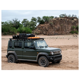 Front Runner Slimline II Roof Rack, mounted n a Suzuki Jimny 5 door, in the wilderness